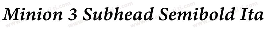 Minion 3 Subhead Semibold Italic字体转换